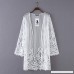 Fashion Lace Shawl Solid Perspective Sunscreen Cardigan Cover Up Beachwear Women White B07NL3MK34
